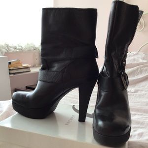 Nine West” Warm Platform Booties